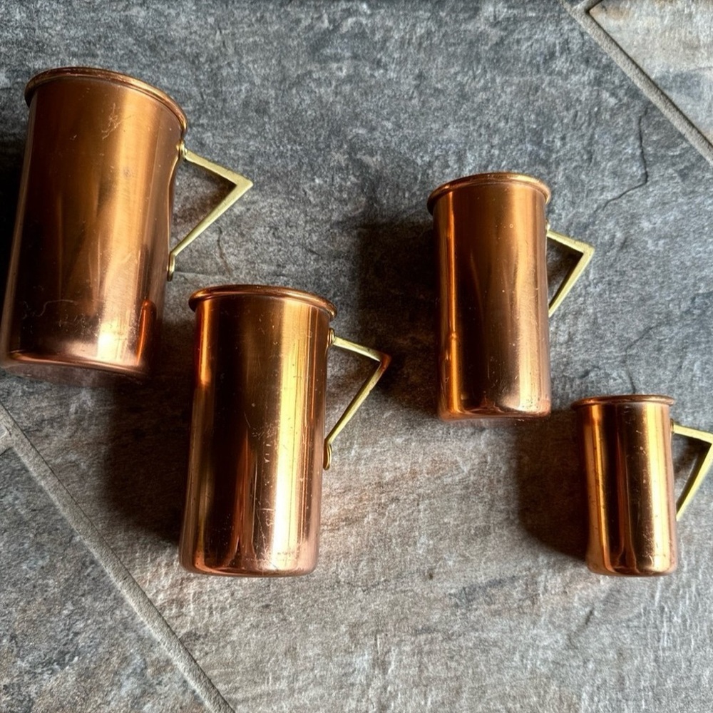 Vintage MCM Copper measuring cups